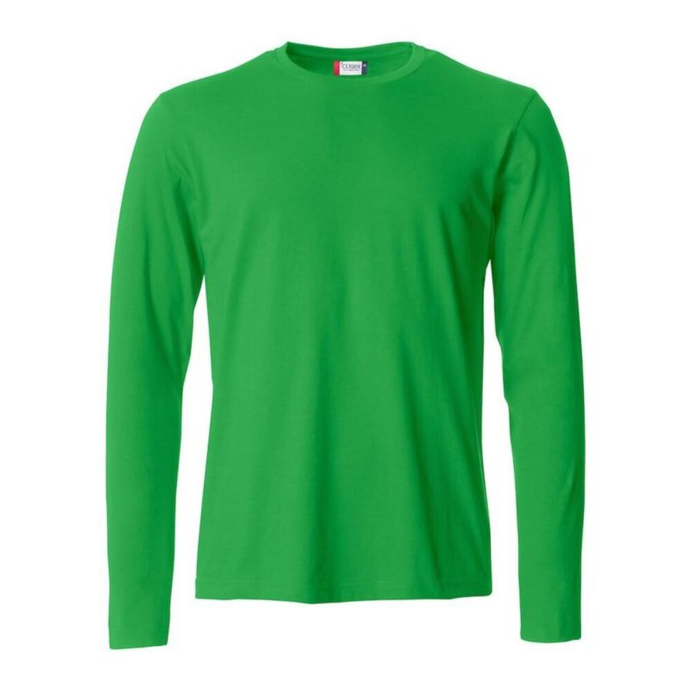 Clique Mens Basic Long-Sleeved T-Shirt / Apple Green